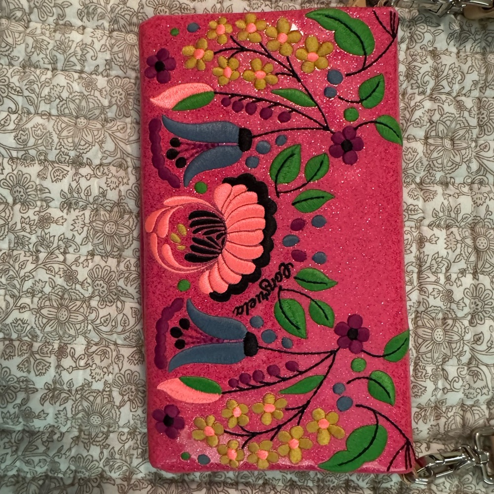 Consuela Uptown crossbody new with tags pink base with embroidered flowers - Picture 7 of 10